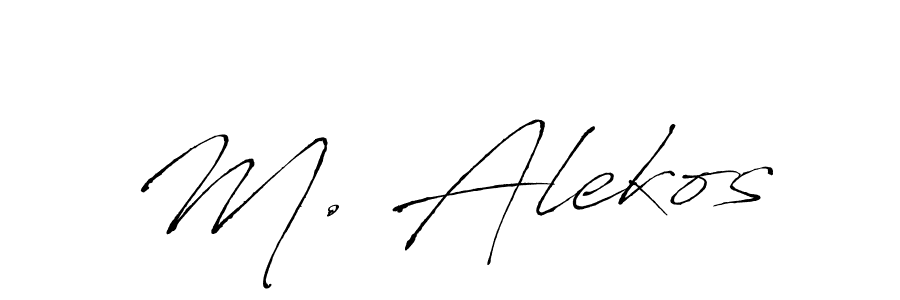 Make a beautiful signature design for name M. Alekos. With this signature (Antro_Vectra) style, you can create a handwritten signature for free. M. Alekos signature style 6 images and pictures png