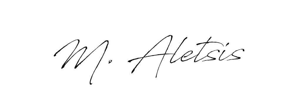 Also You can easily find your signature by using the search form. We will create M. Aletsis name handwritten signature images for you free of cost using Antro_Vectra sign style. M. Aletsis signature style 6 images and pictures png