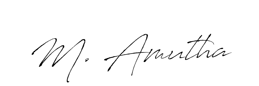 Design your own signature with our free online signature maker. With this signature software, you can create a handwritten (Antro_Vectra) signature for name M. Amutha. M. Amutha signature style 6 images and pictures png