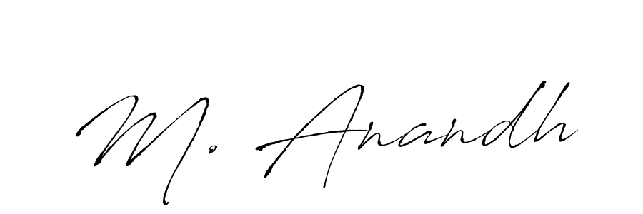 The best way (Antro_Vectra) to make a short signature is to pick only two or three words in your name. The name M. Anandh include a total of six letters. For converting this name. M. Anandh signature style 6 images and pictures png