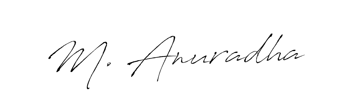The best way (Antro_Vectra) to make a short signature is to pick only two or three words in your name. The name M. Anuradha include a total of six letters. For converting this name. M. Anuradha signature style 6 images and pictures png