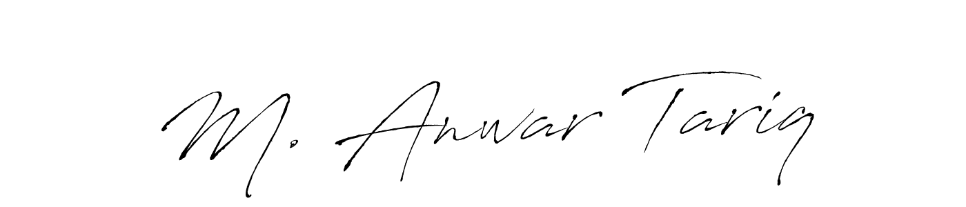 You should practise on your own different ways (Antro_Vectra) to write your name (M. Anwar Tariq) in signature. don't let someone else do it for you. M. Anwar Tariq signature style 6 images and pictures png