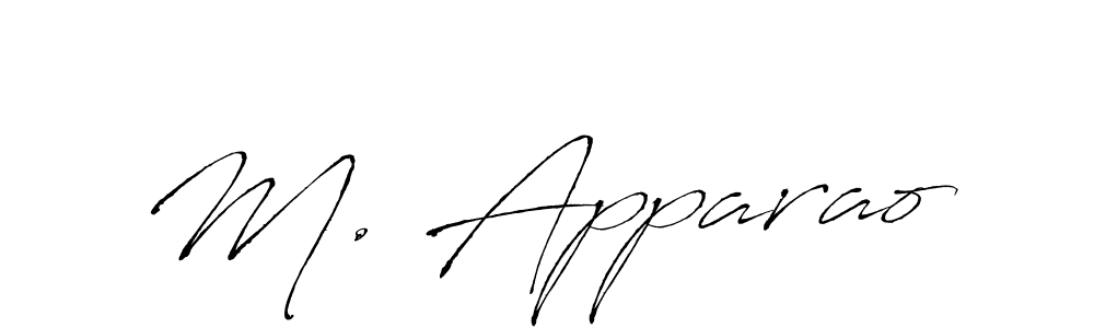 Design your own signature with our free online signature maker. With this signature software, you can create a handwritten (Antro_Vectra) signature for name M. Apparao. M. Apparao signature style 6 images and pictures png