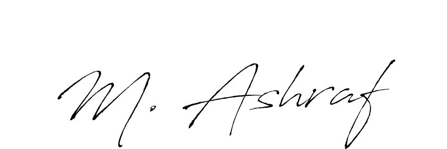 Design your own signature with our free online signature maker. With this signature software, you can create a handwritten (Antro_Vectra) signature for name M. Ashraf. M. Ashraf signature style 6 images and pictures png