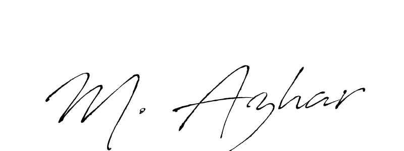 The best way (Antro_Vectra) to make a short signature is to pick only two or three words in your name. The name M. Azhar include a total of six letters. For converting this name. M. Azhar signature style 6 images and pictures png