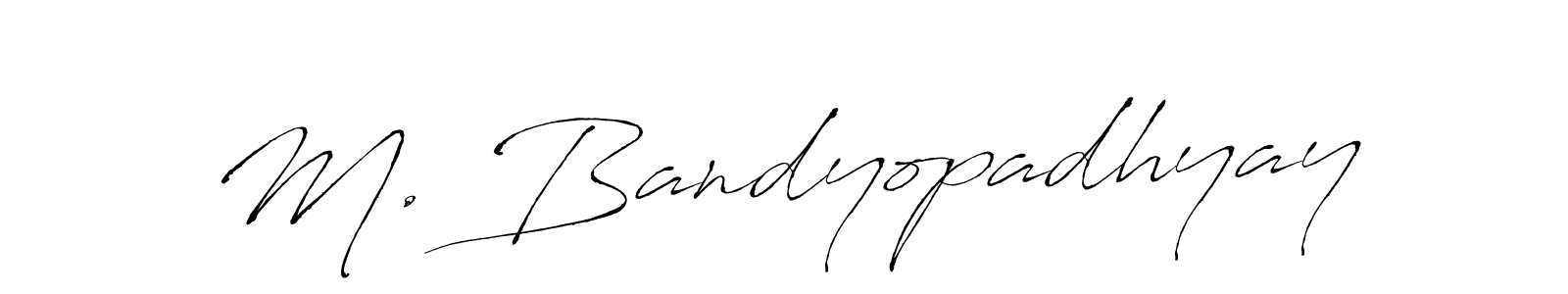 M. Bandyopadhyay stylish signature style. Best Handwritten Sign (Antro_Vectra) for my name. Handwritten Signature Collection Ideas for my name M. Bandyopadhyay. M. Bandyopadhyay signature style 6 images and pictures png