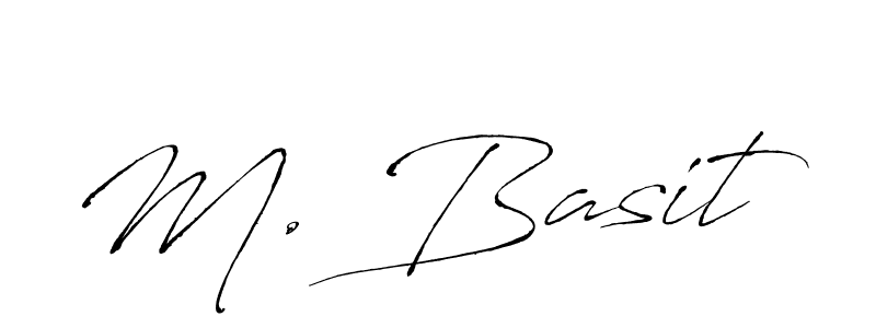 Create a beautiful signature design for name M. Basit. With this signature (Antro_Vectra) fonts, you can make a handwritten signature for free. M. Basit signature style 6 images and pictures png