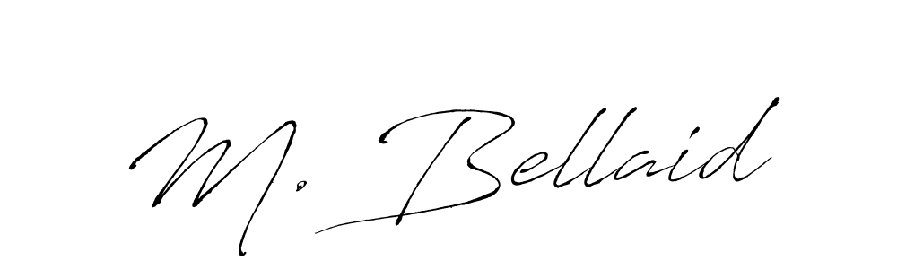 How to make M. Bellaid name signature. Use Antro_Vectra style for creating short signs online. This is the latest handwritten sign. M. Bellaid signature style 6 images and pictures png