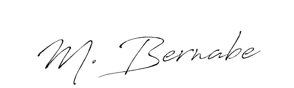 The best way (Antro_Vectra) to make a short signature is to pick only two or three words in your name. The name M. Bernabe include a total of six letters. For converting this name. M. Bernabe signature style 6 images and pictures png