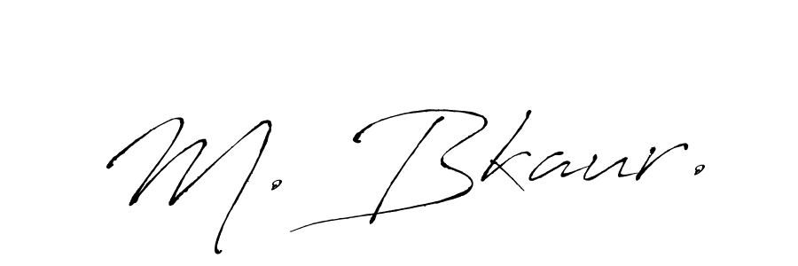 Create a beautiful signature design for name M. Bkaur.. With this signature (Antro_Vectra) fonts, you can make a handwritten signature for free. M. Bkaur. signature style 6 images and pictures png