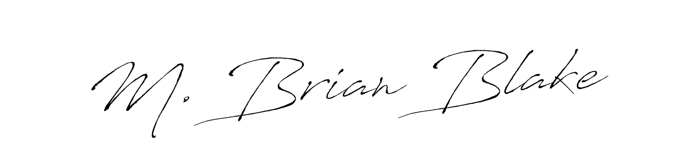 How to make M. Brian Blake name signature. Use Antro_Vectra style for creating short signs online. This is the latest handwritten sign. M. Brian Blake signature style 6 images and pictures png