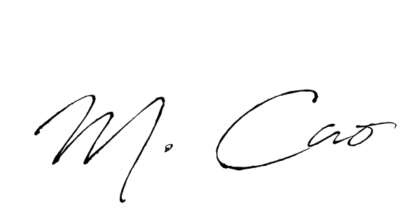 Make a beautiful signature design for name M. Cao. With this signature (Antro_Vectra) style, you can create a handwritten signature for free. M. Cao signature style 6 images and pictures png