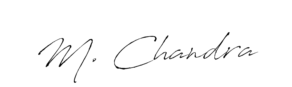 Make a beautiful signature design for name M. Chandra. With this signature (Antro_Vectra) style, you can create a handwritten signature for free. M. Chandra signature style 6 images and pictures png