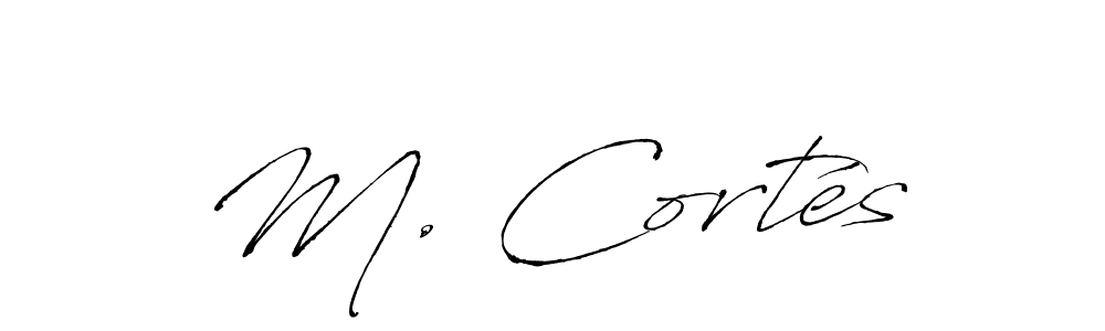 Design your own signature with our free online signature maker. With this signature software, you can create a handwritten (Antro_Vectra) signature for name M. Cortés. M. Cortés signature style 6 images and pictures png