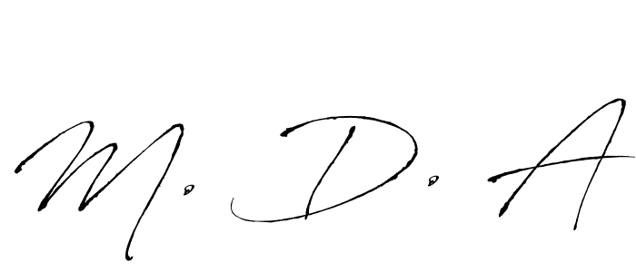 The best way (Antro_Vectra) to make a short signature is to pick only two or three words in your name. The name M. D. A include a total of six letters. For converting this name. M. D. A signature style 6 images and pictures png