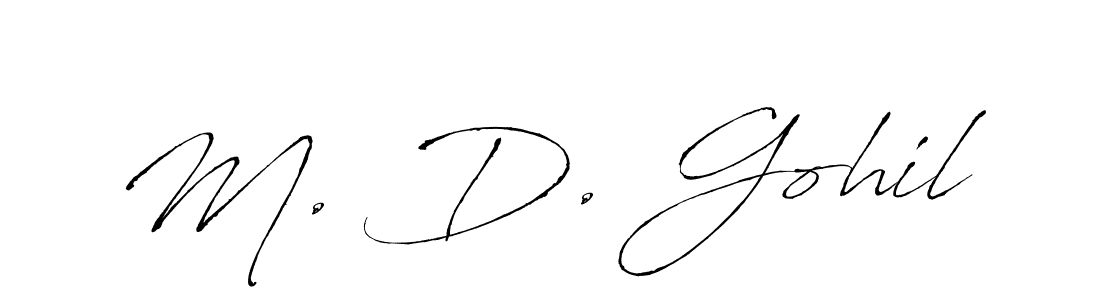 Also we have M. D. Gohil name is the best signature style. Create professional handwritten signature collection using Antro_Vectra autograph style. M. D. Gohil signature style 6 images and pictures png