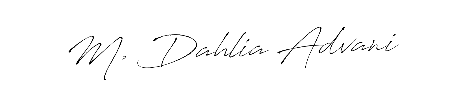 Make a beautiful signature design for name M. Dahlia Advani. With this signature (Antro_Vectra) style, you can create a handwritten signature for free. M. Dahlia Advani signature style 6 images and pictures png