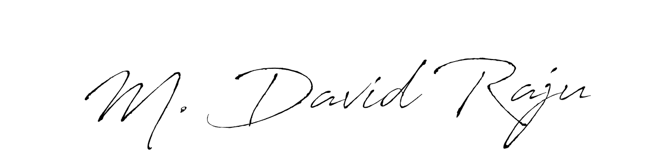 This is the best signature style for the M. David Raju name. Also you like these signature font (Antro_Vectra). Mix name signature. M. David Raju signature style 6 images and pictures png