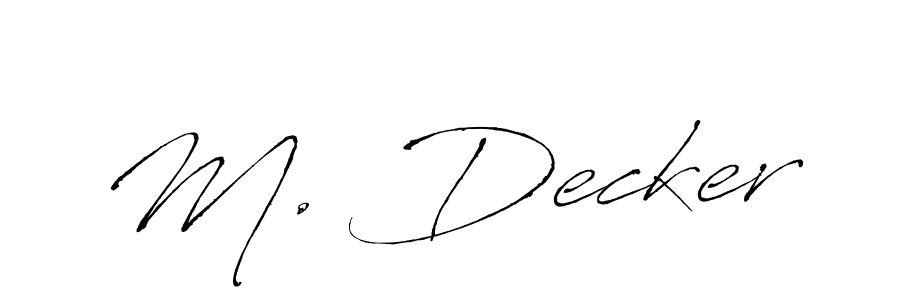 How to Draw M. Decker signature style? Antro_Vectra is a latest design signature styles for name M. Decker. M. Decker signature style 6 images and pictures png