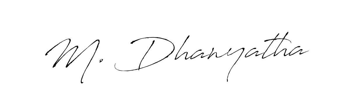 Antro_Vectra is a professional signature style that is perfect for those who want to add a touch of class to their signature. It is also a great choice for those who want to make their signature more unique. Get M. Dhanyatha name to fancy signature for free. M. Dhanyatha signature style 6 images and pictures png
