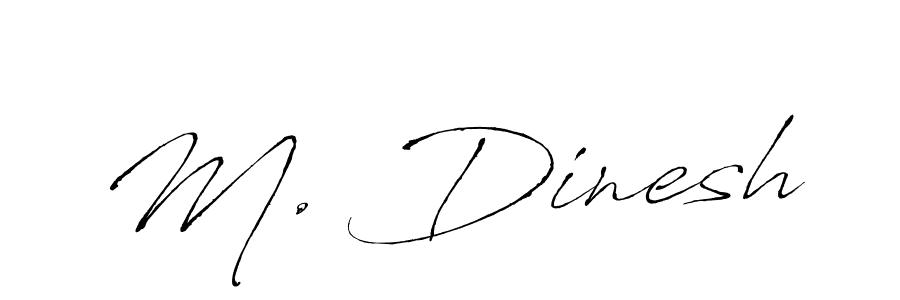 The best way (Antro_Vectra) to make a short signature is to pick only two or three words in your name. The name M. Dinesh include a total of six letters. For converting this name. M. Dinesh signature style 6 images and pictures png