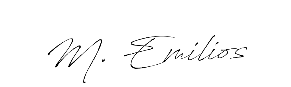 M. Emilios stylish signature style. Best Handwritten Sign (Antro_Vectra) for my name. Handwritten Signature Collection Ideas for my name M. Emilios. M. Emilios signature style 6 images and pictures png