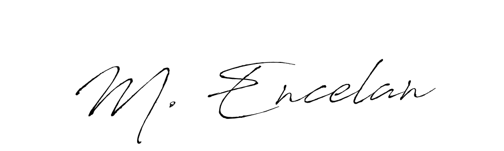 Also You can easily find your signature by using the search form. We will create M. Encelan name handwritten signature images for you free of cost using Antro_Vectra sign style. M. Encelan signature style 6 images and pictures png