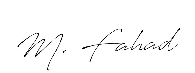 The best way (Antro_Vectra) to make a short signature is to pick only two or three words in your name. The name M. Fahad include a total of six letters. For converting this name. M. Fahad signature style 6 images and pictures png