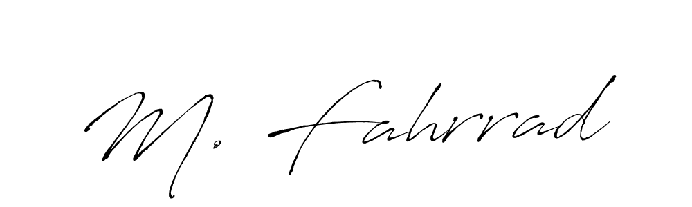 if you are searching for the best signature style for your name M. Fahrrad. so please give up your signature search. here we have designed multiple signature styles  using Antro_Vectra. M. Fahrrad signature style 6 images and pictures png