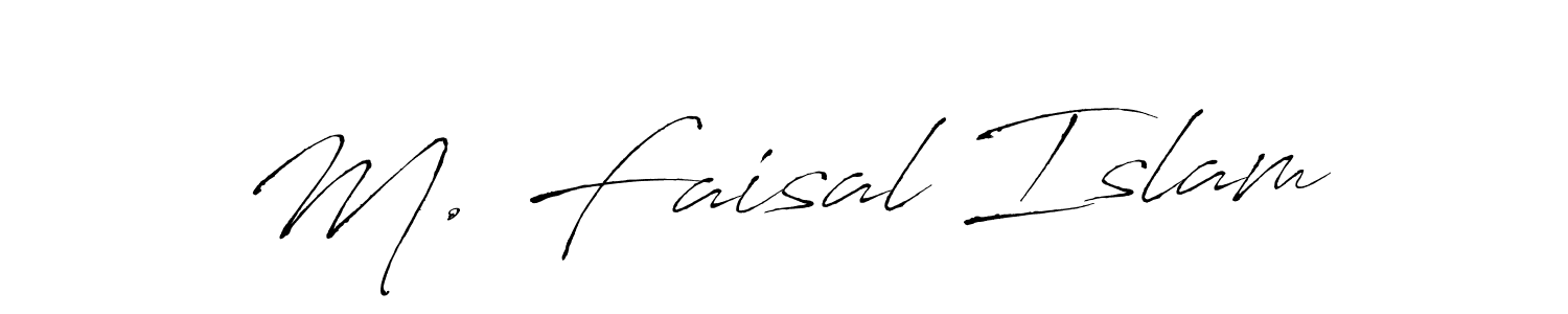 Design your own signature with our free online signature maker. With this signature software, you can create a handwritten (Antro_Vectra) signature for name M. Faisal Islam. M. Faisal Islam signature style 6 images and pictures png