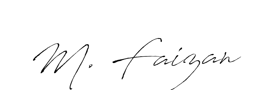 How to make M. Faizan name signature. Use Antro_Vectra style for creating short signs online. This is the latest handwritten sign. M. Faizan signature style 6 images and pictures png