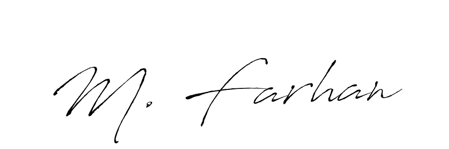 M. Farhan stylish signature style. Best Handwritten Sign (Antro_Vectra) for my name. Handwritten Signature Collection Ideas for my name M. Farhan. M. Farhan signature style 6 images and pictures png