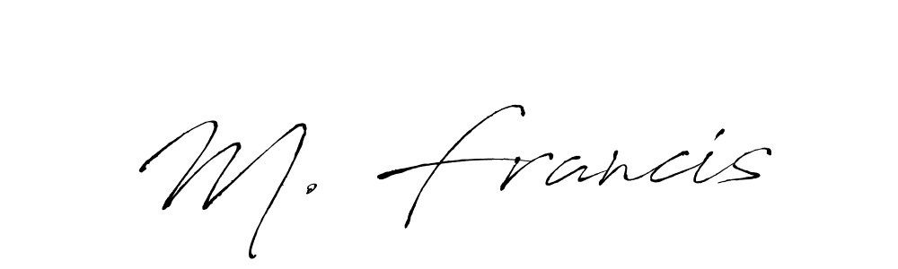 How to make M. Francis name signature. Use Antro_Vectra style for creating short signs online. This is the latest handwritten sign. M. Francis signature style 6 images and pictures png