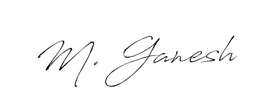 How to make M. Ganesh name signature. Use Antro_Vectra style for creating short signs online. This is the latest handwritten sign. M. Ganesh signature style 6 images and pictures png