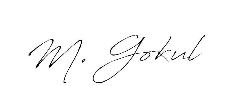 How to make M. Gokul signature? Antro_Vectra is a professional autograph style. Create handwritten signature for M. Gokul name. M. Gokul signature style 6 images and pictures png