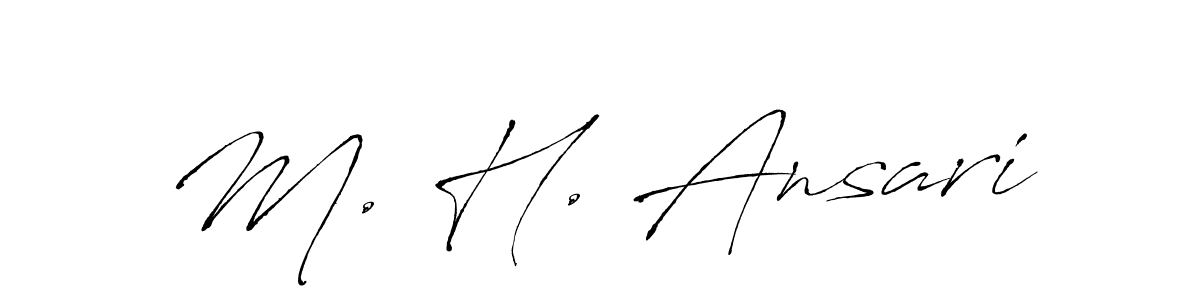 Make a beautiful signature design for name M. H. Ansari. With this signature (Antro_Vectra) style, you can create a handwritten signature for free. M. H. Ansari signature style 6 images and pictures png