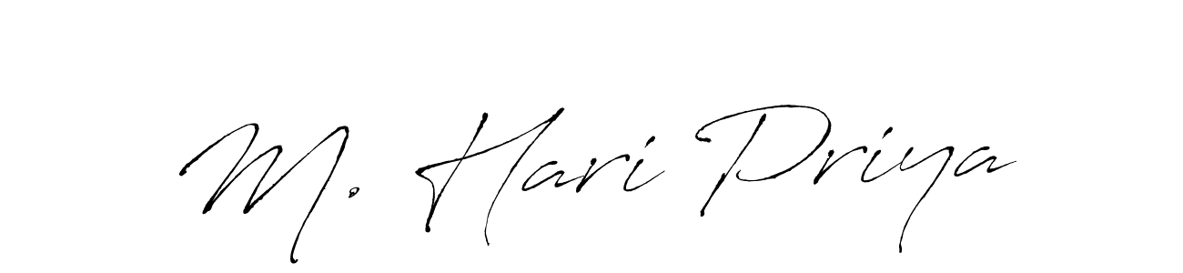 M. Hari Priya stylish signature style. Best Handwritten Sign (Antro_Vectra) for my name. Handwritten Signature Collection Ideas for my name M. Hari Priya. M. Hari Priya signature style 6 images and pictures png