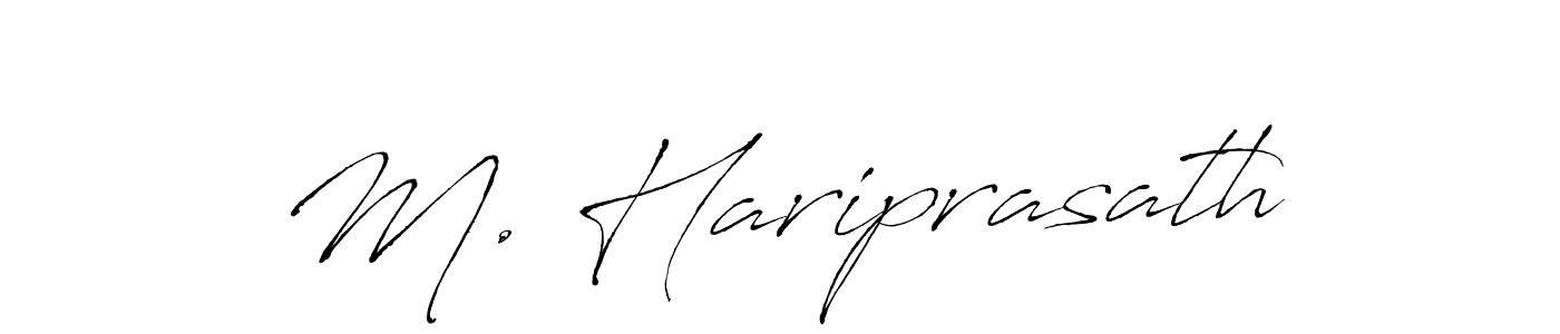 Antro_Vectra is a professional signature style that is perfect for those who want to add a touch of class to their signature. It is also a great choice for those who want to make their signature more unique. Get M. Hariprasath name to fancy signature for free. M. Hariprasath signature style 6 images and pictures png