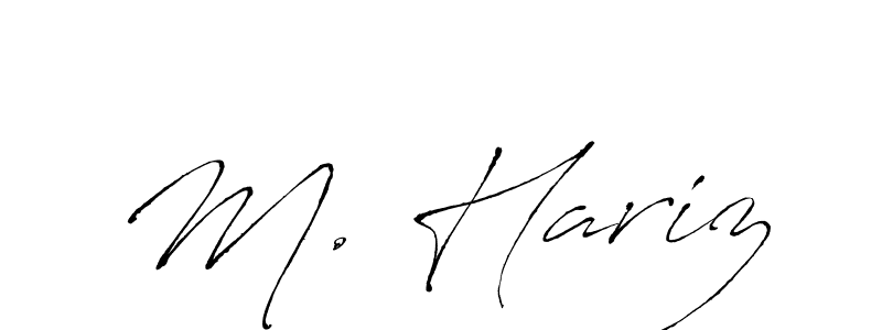 Also You can easily find your signature by using the search form. We will create M. Hariz name handwritten signature images for you free of cost using Antro_Vectra sign style. M. Hariz signature style 6 images and pictures png