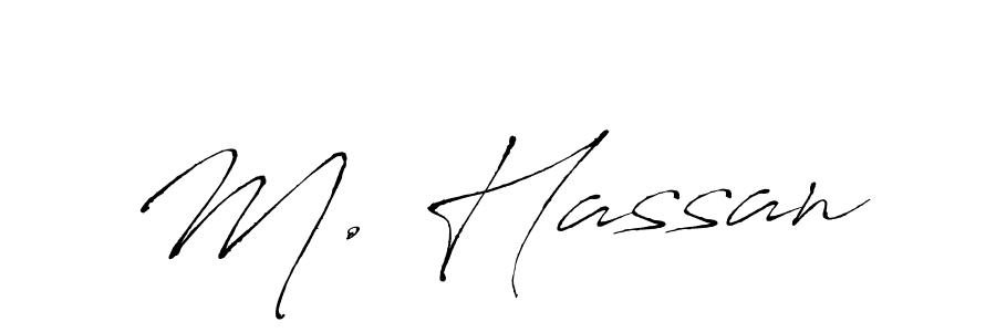 The best way (Antro_Vectra) to make a short signature is to pick only two or three words in your name. The name M. Hassan include a total of six letters. For converting this name. M. Hassan signature style 6 images and pictures png