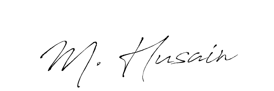 The best way (Antro_Vectra) to make a short signature is to pick only two or three words in your name. The name M. Husain include a total of six letters. For converting this name. M. Husain signature style 6 images and pictures png