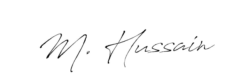 The best way (Antro_Vectra) to make a short signature is to pick only two or three words in your name. The name M. Hussain include a total of six letters. For converting this name. M. Hussain signature style 6 images and pictures png