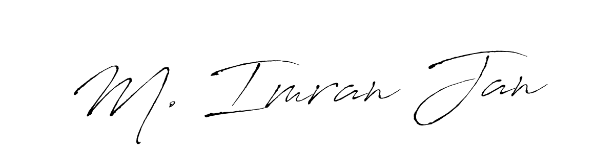 Create a beautiful signature design for name M. Imran Jan. With this signature (Antro_Vectra) fonts, you can make a handwritten signature for free. M. Imran Jan signature style 6 images and pictures png