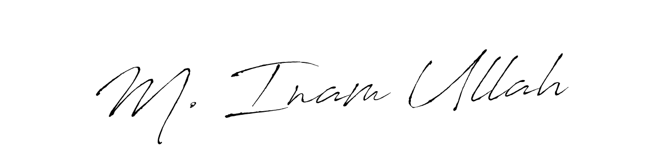 Also You can easily find your signature by using the search form. We will create M. Inam Ullah name handwritten signature images for you free of cost using Antro_Vectra sign style. M. Inam Ullah signature style 6 images and pictures png