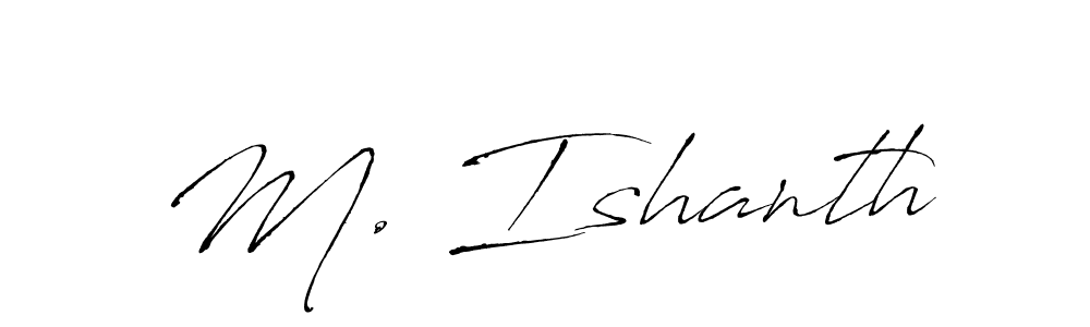 Create a beautiful signature design for name M. Ishanth. With this signature (Antro_Vectra) fonts, you can make a handwritten signature for free. M. Ishanth signature style 6 images and pictures png