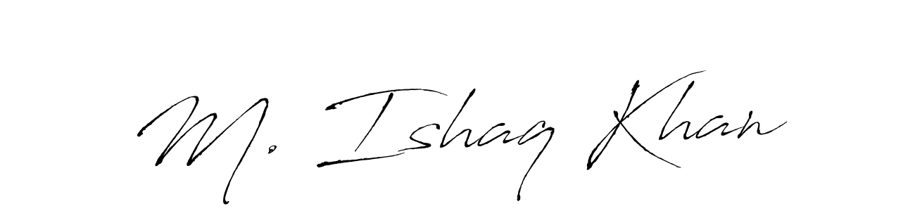 Also we have M. Ishaq Khan name is the best signature style. Create professional handwritten signature collection using Antro_Vectra autograph style. M. Ishaq Khan signature style 6 images and pictures png