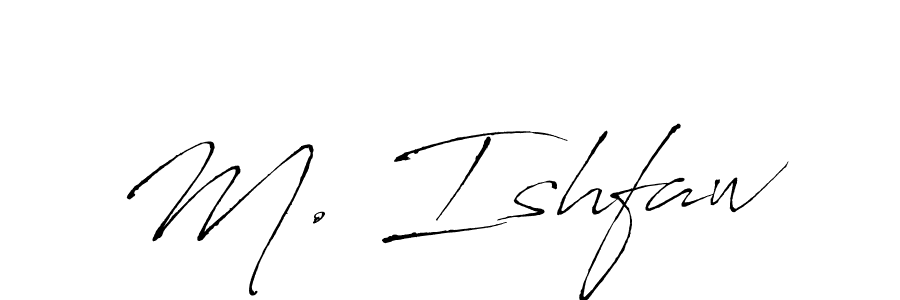 This is the best signature style for the M. Ishfaw name. Also you like these signature font (Antro_Vectra). Mix name signature. M. Ishfaw signature style 6 images and pictures png