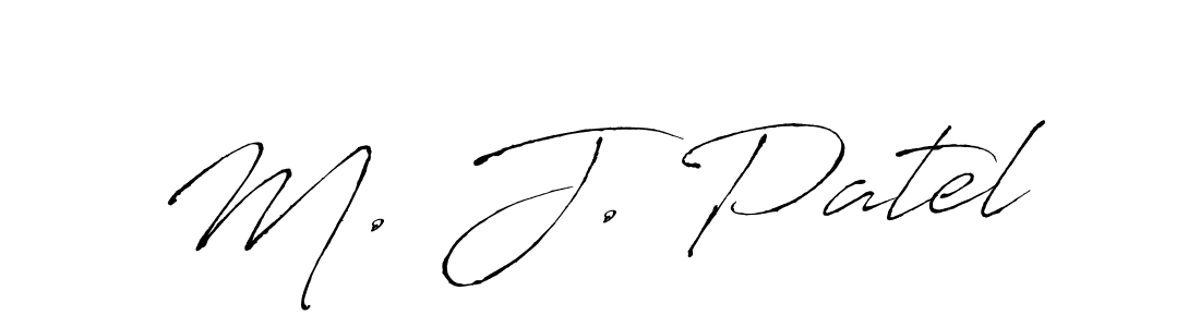 The best way (Antro_Vectra) to make a short signature is to pick only two or three words in your name. The name M. J. Patel include a total of six letters. For converting this name. M. J. Patel signature style 6 images and pictures png