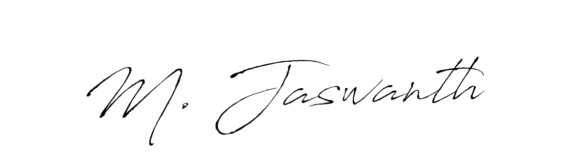 M. Jaswanth stylish signature style. Best Handwritten Sign (Antro_Vectra) for my name. Handwritten Signature Collection Ideas for my name M. Jaswanth. M. Jaswanth signature style 6 images and pictures png
