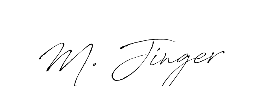 Design your own signature with our free online signature maker. With this signature software, you can create a handwritten (Antro_Vectra) signature for name M. Jinger. M. Jinger signature style 6 images and pictures png